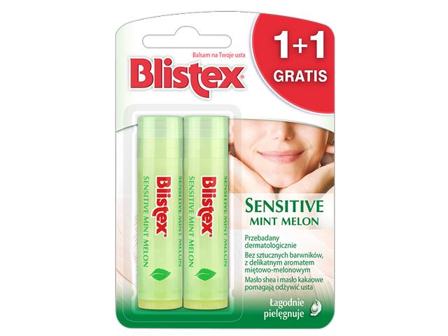 Blistex Balsam do ust sensitive mint melon interakcje ulotka sztyft  2 op. po 4,25 g