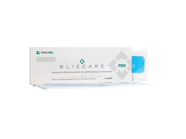 Blizcare Pro Plastry do profesjonalnych zastosowań silikonowe 25 x 5 cm interakcje ulotka   2 szt.