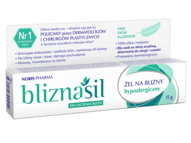 Bliznasil Żel na blizny hypoalergiczny interakcje ulotka żel  15 g (tub.)