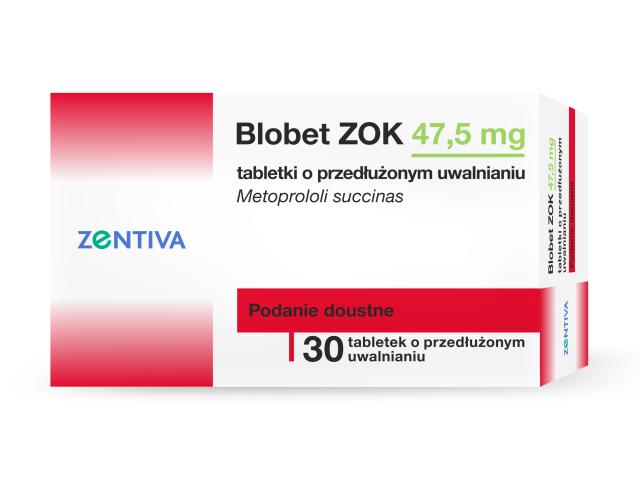 Blobet ZOK interakcje ulotka tabletki o przedłużonym uwalnianiu 47,5 mg 30 tabl.