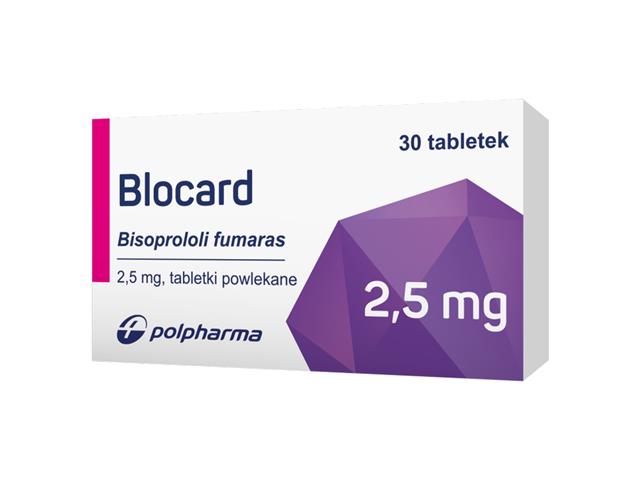 Blocard interakcje ulotka tabletki powlekane 2,5 mg 30 tabl.