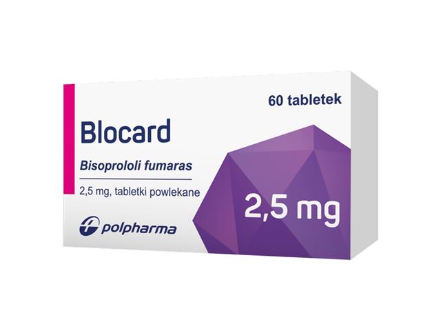 Blocard interakcje ulotka tabletki powlekane 2,5 mg 60 tabl.