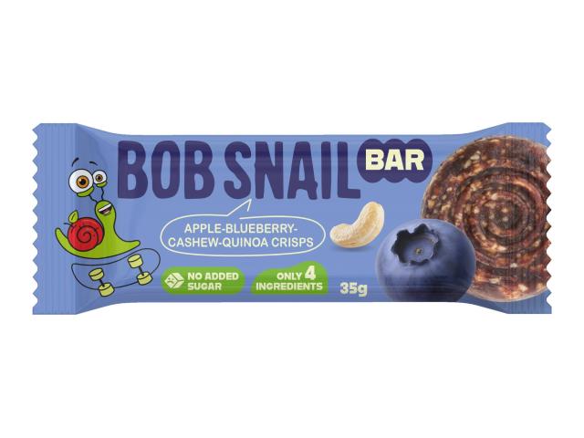 Bob Snail Baton owocowo-orzechowy jabłko, borówka, nerkowce, chrupki z komosy ryżowej interakcje ulotka baton - 35 g