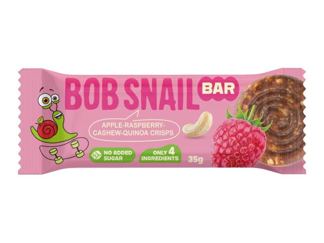 Bob Snail Baton owocowo-orzechowy jabłko-malina-orzechy nerkowca-chrupki z komosy ryżowej interakcje ulotka baton - 35 g