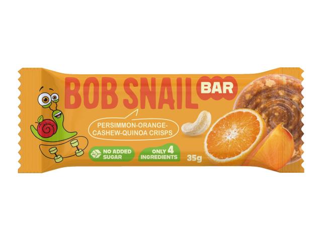 Bob Snail Baton owocowo-orzechowy persymona-pomarańcza, nerkowce, chrupki z komosy ryżowej interakcje ulotka baton - 35 g