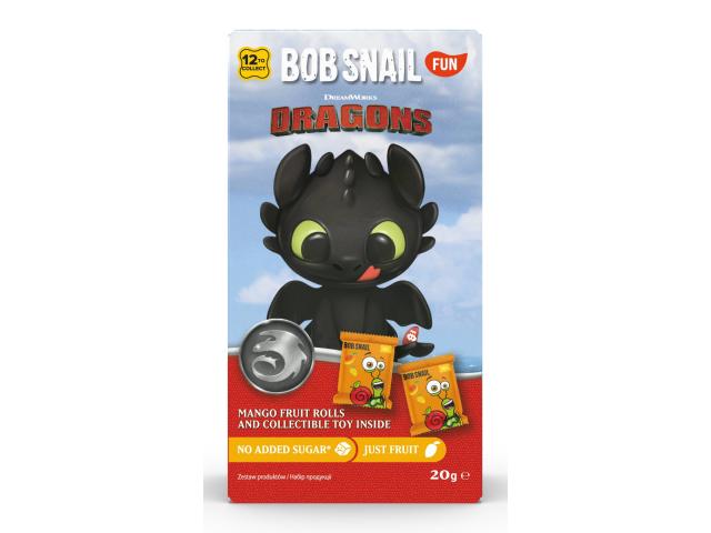 Bob Snail Fun Zestaw Przekąski mango + zabawka w formie breloka interakcje ulotka zestaw - 20 g (+ 1 szt.)