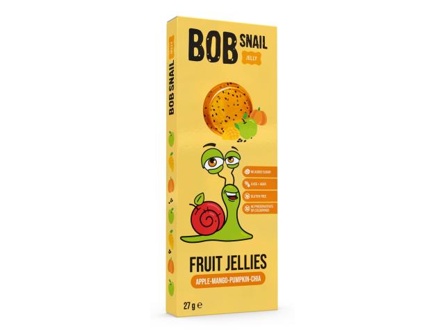 Bob Snail Galaretki jabłko, mango, dynia, z nasionami chia interakcje ulotka galaretka - 27 g
