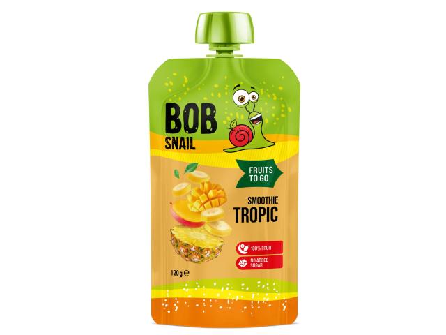 Bob Snail Smoothie pasteryzowane tropic banan-ananas-mango bez dodatku cukru interakcje ulotka deser 120 g