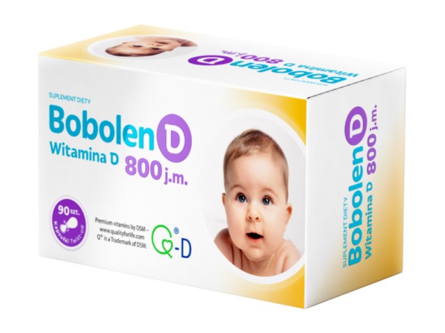 Bobolen D Witamina D 800 j.m. interakcje ulotka kapsułki twist-off - 90 kaps.