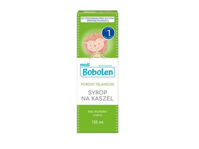 Bobolen Porost Islandzki Syrop na kaszel interakcje ulotka syrop - 120 ml
