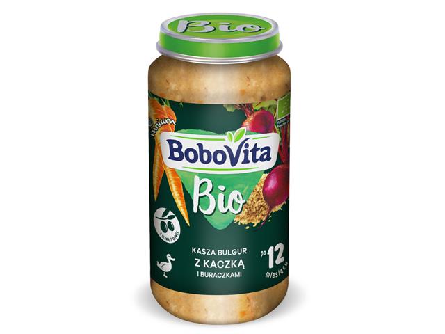 BoboVita BIO Kasza Bulgur z kaczką i buraczkami interakcje ulotka obiad  250 g