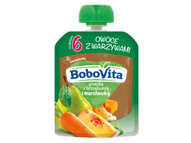 BoboVita gruszka z brzoskwinią i marchewką interakcje ulotka  - 80 g