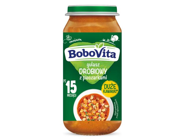 BoboVita Gulasz drobiowy z pieczarkami interakcje ulotka obiad - 250 g