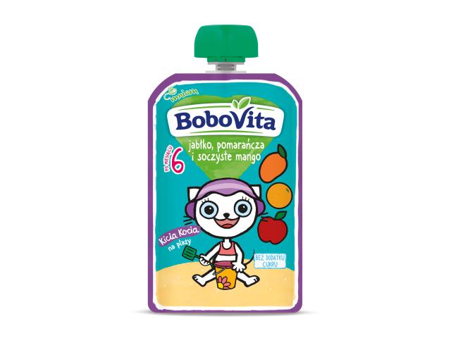 BoboVita jabłko, pomarańcza i soczyste mango po 6 miesiącu interakcje ulotka mus - 100 g