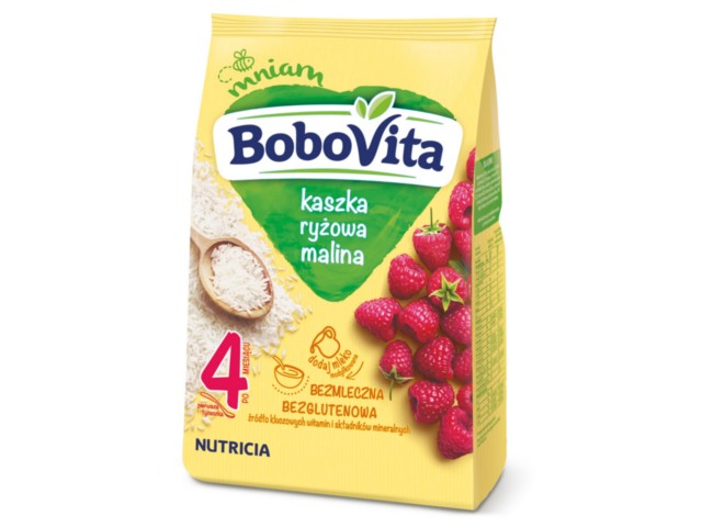 BoboVita Kaszka bezmleczna ryżowa malina interakcje ulotka   180 g