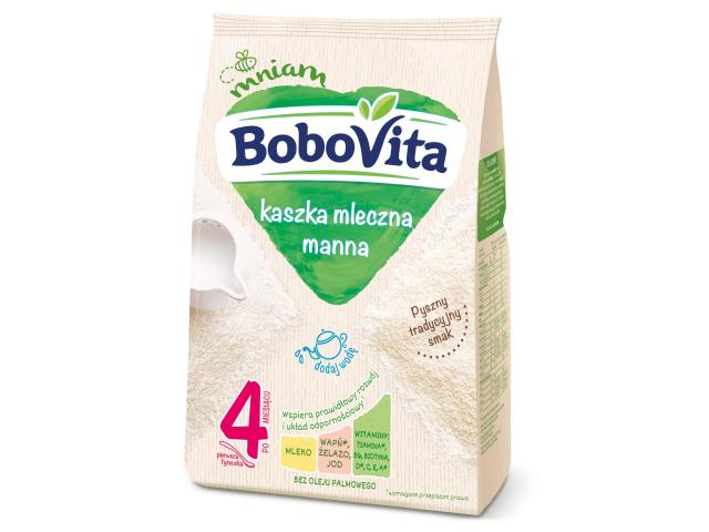BoboVita Kaszka mleczna manna po 4 miesiącu interakcje ulotka proszek - 230 g
