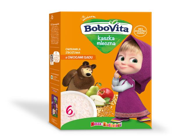 BoboVita Kaszka mleczna owsianka zbożowa z owocami sadu interakcje ulotka proszek - 200 g
