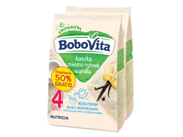 BoboVita Kaszka mleczna ryżowa wanilia 2GA50P interakcje ulotka  - 2 op. po 230 g
