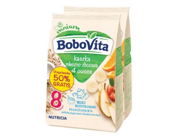BoboVita Kaszka mleczna zbożowa owocowa 2GA50P interakcje ulotka  - 2 op. po 230 g