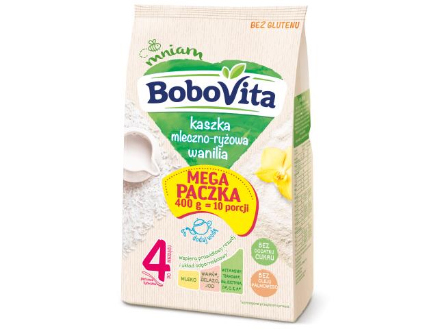 BoboVita Kaszka mleczno ryżowa bez cukru 4 m+ interakcje ulotka kaszka - 400 g