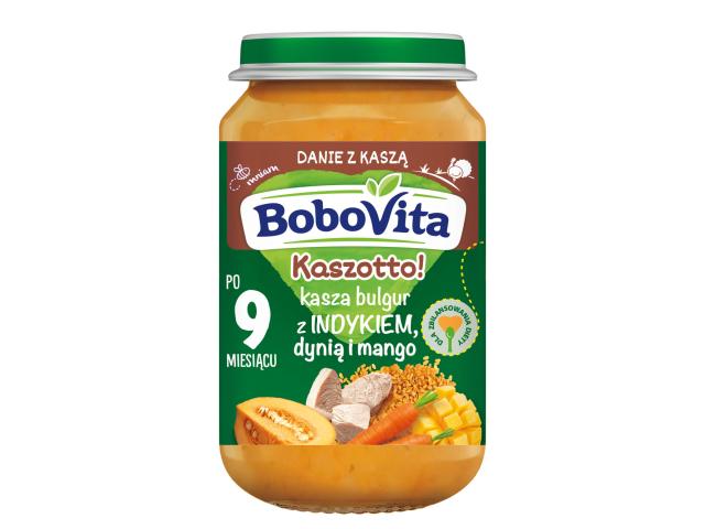 BoboVita Kaszotto kasza bulgur z indykiem, dynią i mango po 9 m-cu interakcje ulotka obiad - 190 g