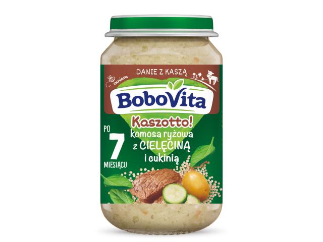 BoboVita Kaszotto komosa ryżowa z cielęciną i cukinią po 7 miesiącu interakcje ulotka obiad - 190 g