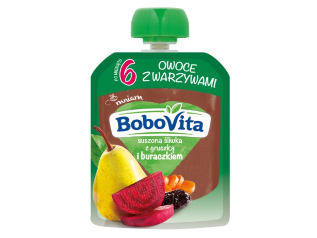 BoboVita suszona śliwka z gruszką i buraczkiem interakcje ulotka  - 80 g