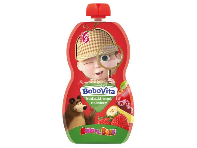 BoboVita truskawki i wiśnie z bananem interakcje ulotka mus  100 g