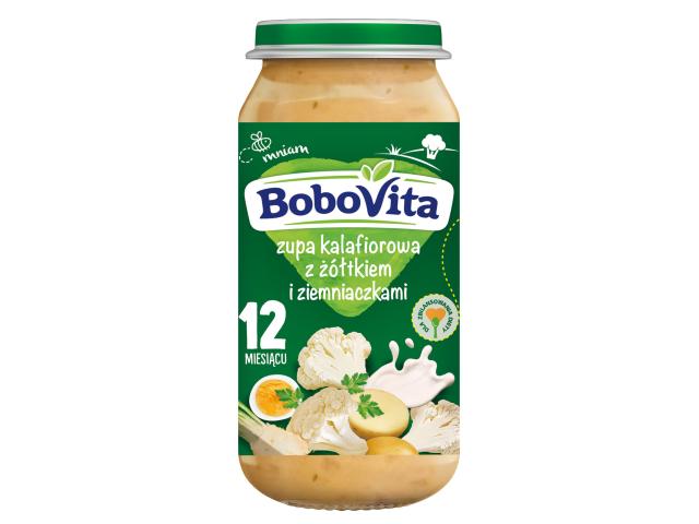 BoboVita Zupa kalafiorowa z żółtkiem i ziemniaczkami 12 m+ interakcje ulotka obiad - 250 g (słoik)
