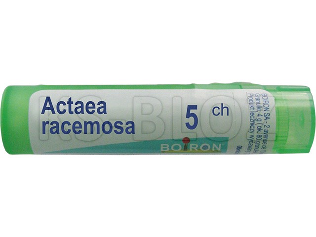 BOIRON Actaea racemosa 5 CH interakcje ulotka granulki  4 g