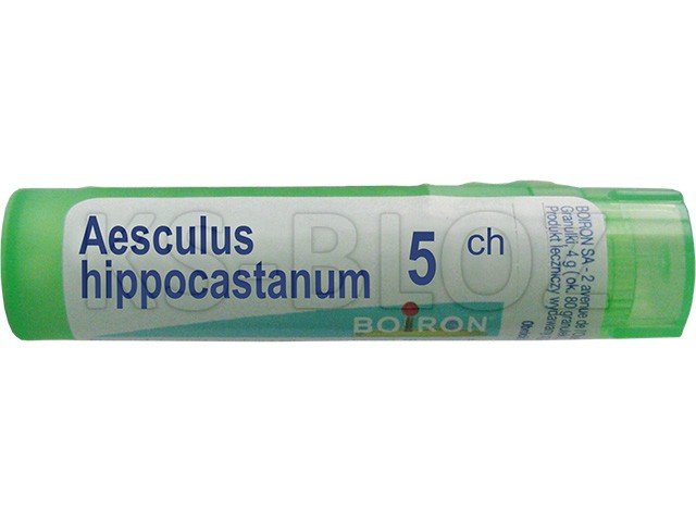 BOIRON Aesculus hippocastanum 5 CH interakcje ulotka granulki  4 g