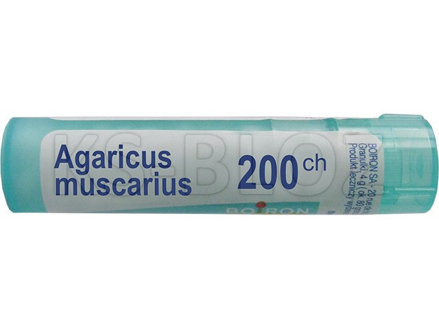 BOIRON Agaricus muscarius 200 CH interakcje ulotka granulki  4 g