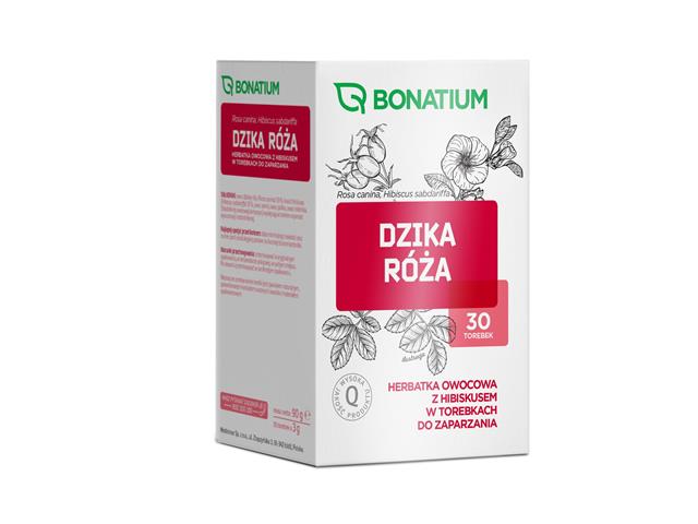 Bonatium Dzika Róża Herbatka owocowa z hibiskusem interakcje ulotka herbata  30 toreb.