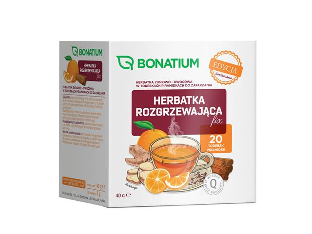 Bonatium Herbatka Fix rozgrzewająca interakcje ulotka herbata  20 toreb. po 2 g