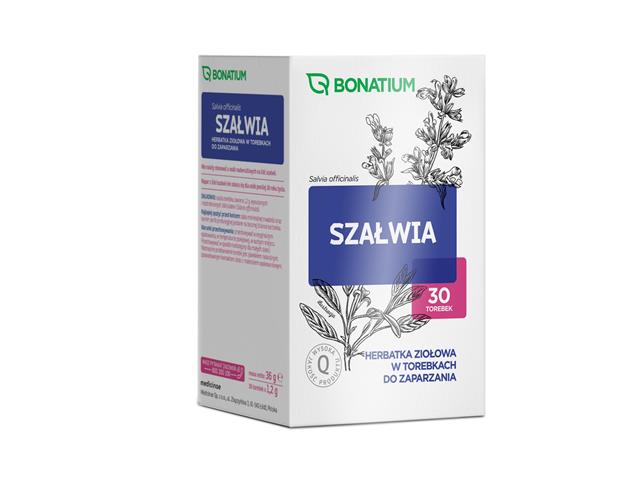 Bonatium Herbatka ziołowa szałwia interakcje ulotka   30 sasz. po 1.2 g