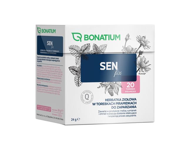 Bonatium Sen Fix Herbatka ziołowa interakcje ulotka herbata  20 toreb. po 1.2 g