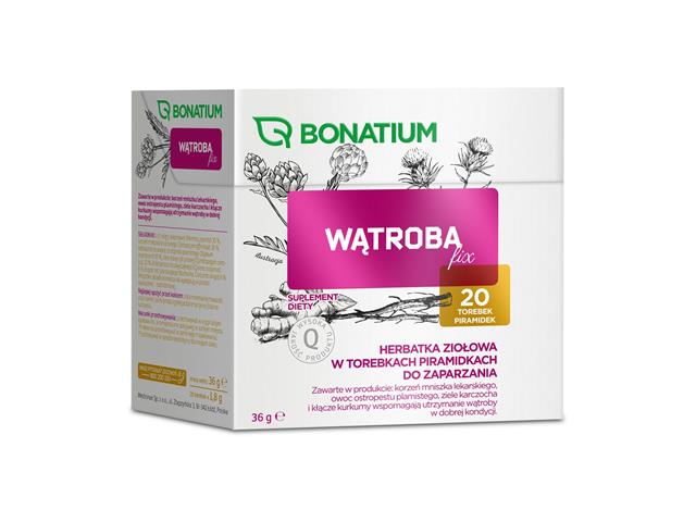 Bonatium Wątroba Fix interakcje ulotka susz - 20 sasz. po 1,8 g