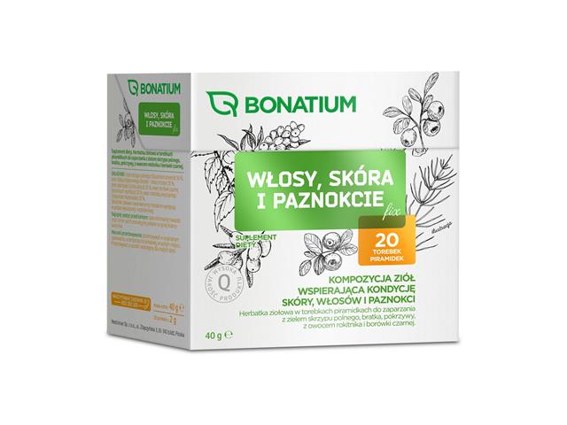 Bonatium Włosy Skóra I Paznokcie Fix interakcje ulotka herbata  20 toreb. po 2 g