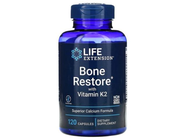 Bone Restore Calcium Supplement with Vitamin K2 interakcje ulotka kapsułki - 120 kaps.