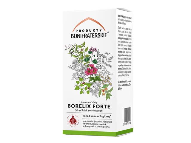 Borelix Forte Produkty Bonifraterskie interakcje ulotka tabletki powlekane  60 tabl. (6 blist. po 10 tabl.)