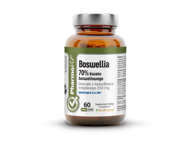 Boswellia 70% kwasu bosweliowego Clean Label Pharmovit interakcje ulotka kapsułki  60 kaps. (but. ze szkła)