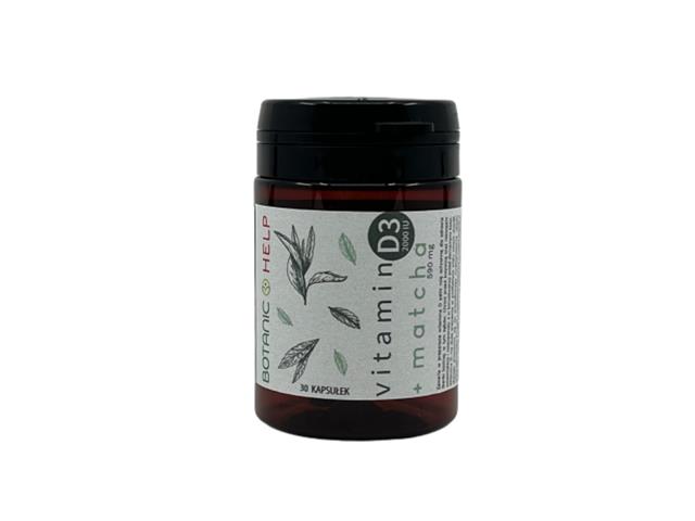 Botanic Help Vitamin D3 2000 IU + Matcha 590 mg interakcje ulotka kapsułki - 30 kaps.