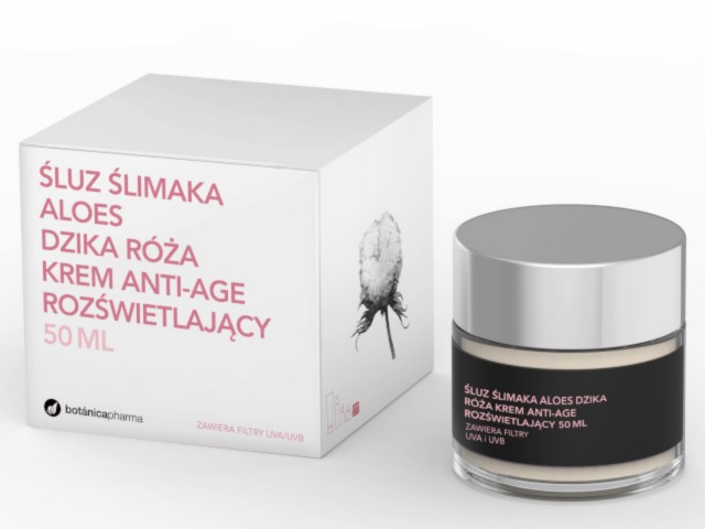 BOTANICAPHARMA Rozświetlający Krem Anti-Aging ze śluzem ślimaka, aloesem i dziką różą interakcje ulotka krem - 50 ml (słoik karton)