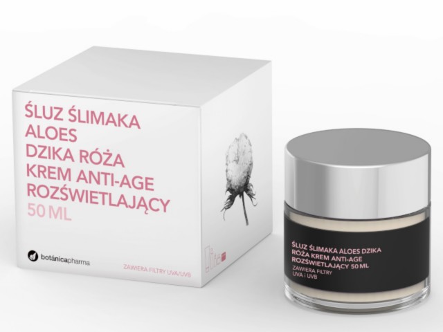 BOTANICAPHARMA Rozświetlający Krem Anti-Aging ze śluzem ślimaka, aloesem i dziką różą interakcje ulotka   50 ml | (słoik karton)