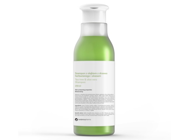 botanicapharma Szampon do mycia włosów z olejem z drzewa herbacianego i aloesem interakcje ulotka   250 ml | butelka