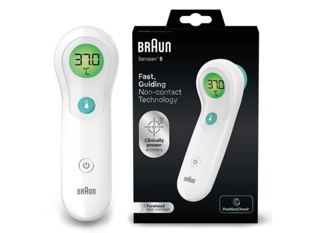 Braun Termometr do czoła bezdotykowy + dotykowy BNT300 interakcje ulotka termometr 1 szt.