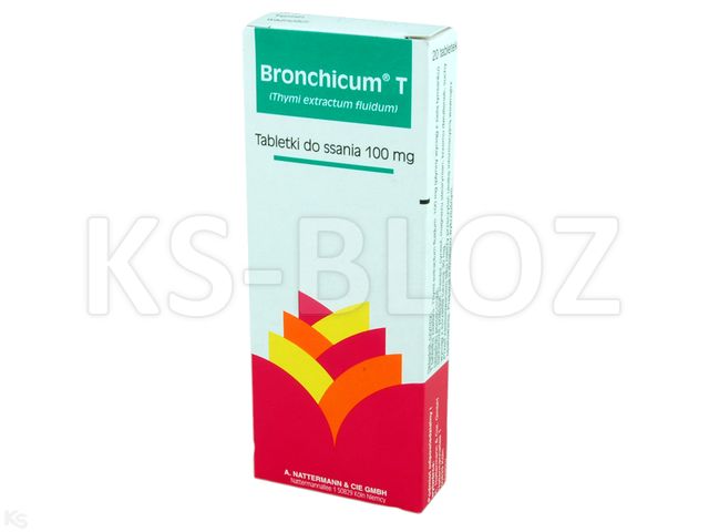 Bronchicum T interakcje ulotka tabletki do ssania 100 mg 20 tabl.