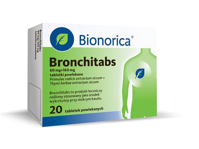 Bronchitabs interakcje ulotka tabletki 60mg+160mg 