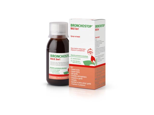 Bronchostop Max 8w1 interakcje ulotka syrop - 120 ml