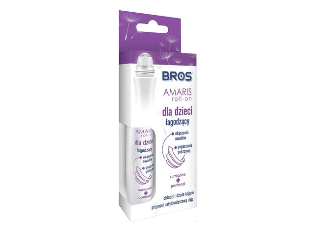 Bros Amaris Roll-on łagodzący ukąszenia owadów dla dzieci interakcje ulotka roll-on  15 ml